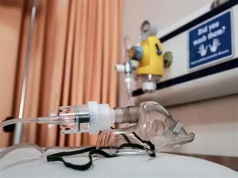 Intensive care room, patients on breathing machine.
