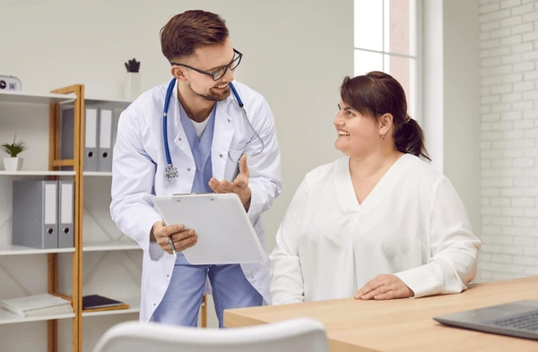 A woman comes to the doctor.