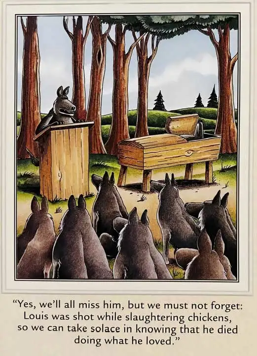 Wolf`s funeral. Eulogy