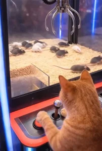 Grabber machine for cats